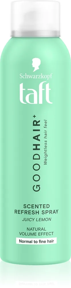 Schwarzkopf Taft Good Hair Uppfriskande spray För fint till normalt hår doft Juicy Lemon 150 ml