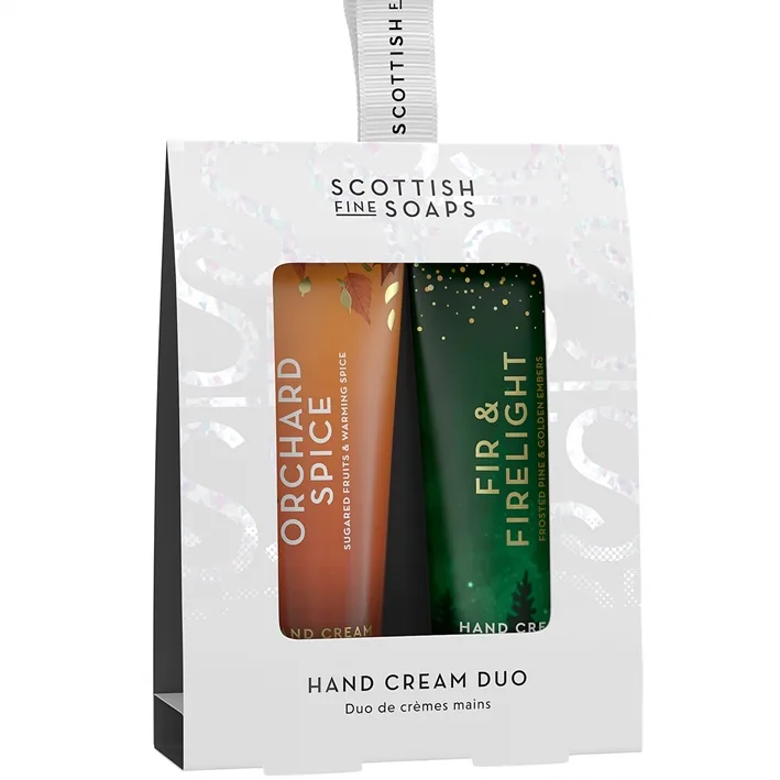 Scottish Fine Soaps Orchard Spice & Fir & Firelight lahjasetti käsiin 2x30 ml