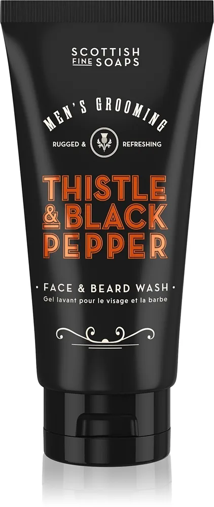 Scottish Fine Soaps Thistle & Black Pepper Vaskegel til ansigt og skæg 150 ml