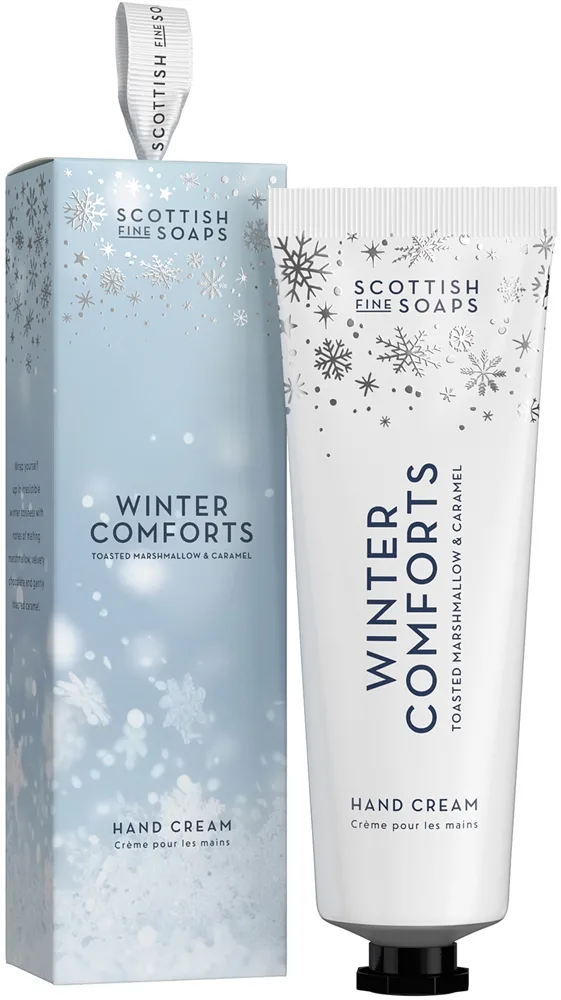 Scottish Fine Soaps Winter Comforts käsivoide laatikossa tuoksu Toasted Marshmallow & Caramel 75 ml