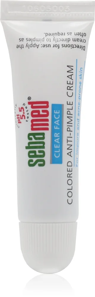 Sebamed Clear Face Colored Anti-Pimple Cream Toning creme til at behandle akne 10 ml