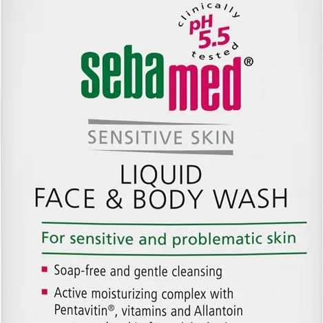 Sebamed Face & Body Wash Sensitive Skin Mild rengörande lotion för ansikte och kropp för känslig hud 1000 ml