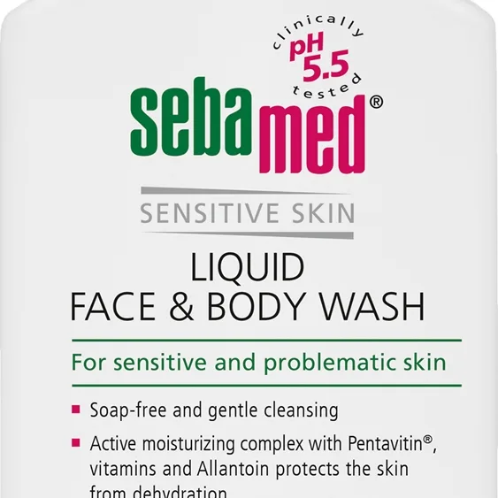 Sebamed Face & Body Wash Sensitive Skin Mild rengörande lotion för ansikte och kropp för känslig hud 200 ml