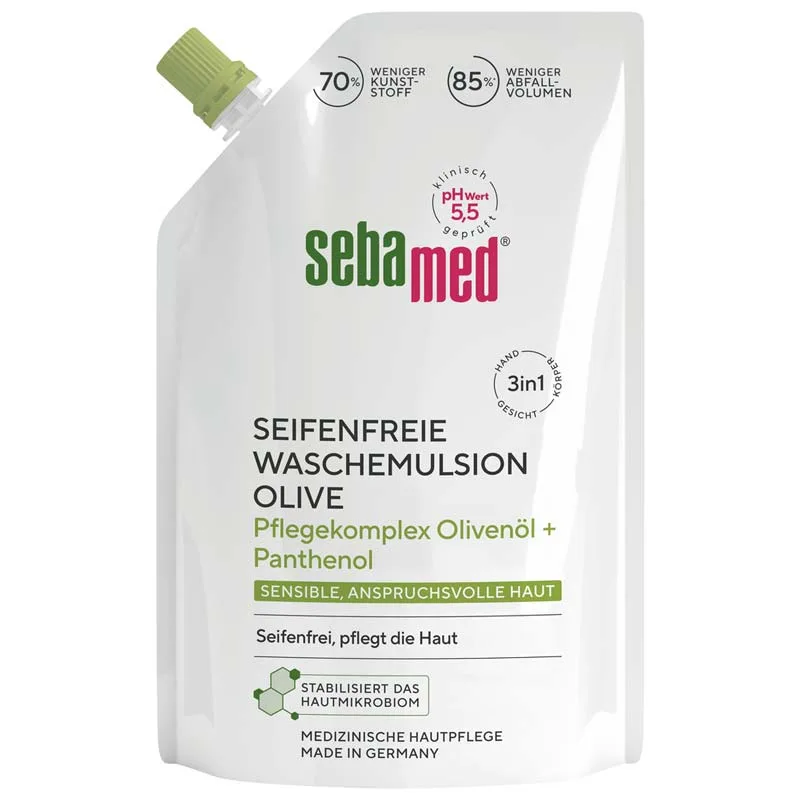 sebamed OLIVEN WASCHEMULSION Nachfüllbeutel 400 ml Emulsion