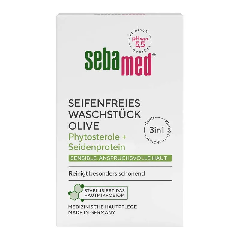 sebamed OLIVEN WASCHSTÜCK seifenfrei  150 g Seife