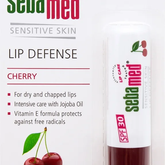 Sebamed Sensitive Skin Lip Defense Skyddande balsam för läppar SPF 30 Cherry 4.7 g