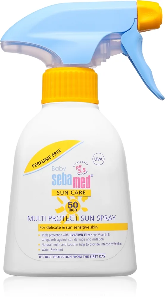 Sebamed Sun Care Multi Protect Sun Spray aurinkosuojavoide hajusteeton SPF 50 pro 200 ml
