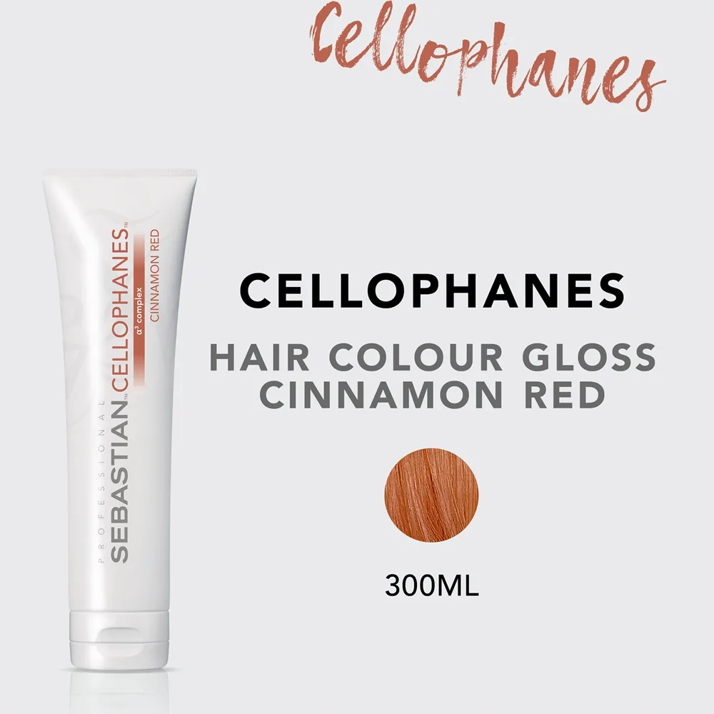 Sebastian Professional Cellophanes Lysteråterställande mask för färgat hår Skugga Cinnamod Red 300 ml