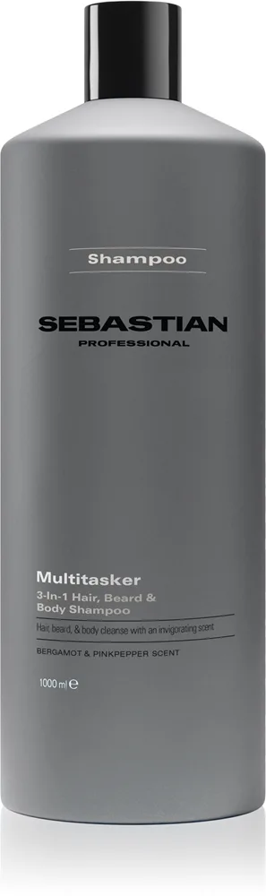 Sebastian Professional Multitasker for Men 3-in-1 Hair, Beard and Body Shampoo 1000 ml