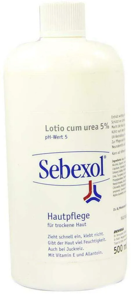 Sebexol Lotio Cum Urea 5% 500 ml Emulsion - Bei trockener Haut