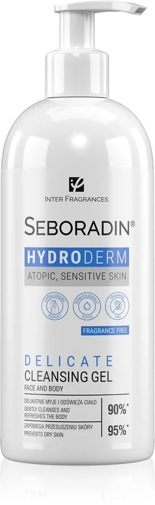 Seboradin Hydroderm Mild rensegel til krop og ansigt til sensitiv hud 400 ml