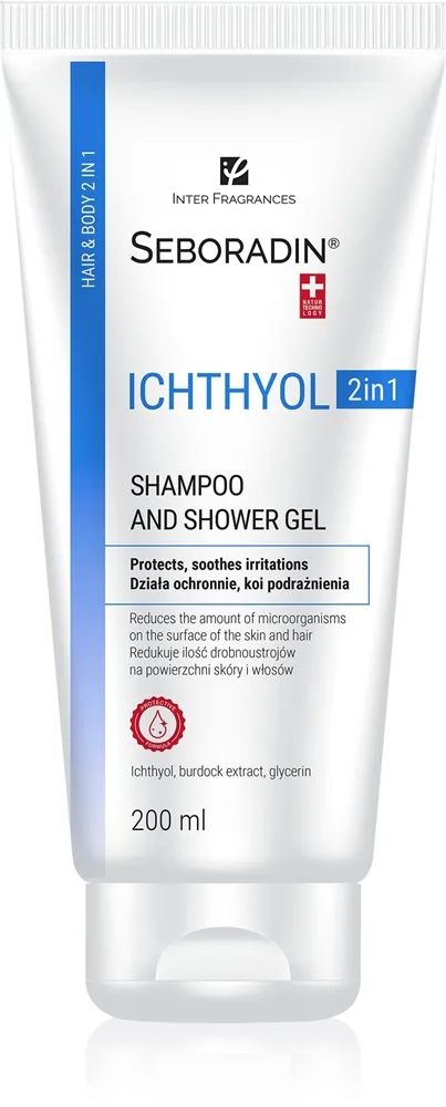 Seboradin Ichthyol Brusegel og shampoo 2-i-1 Til Irriteret hud 200 ml