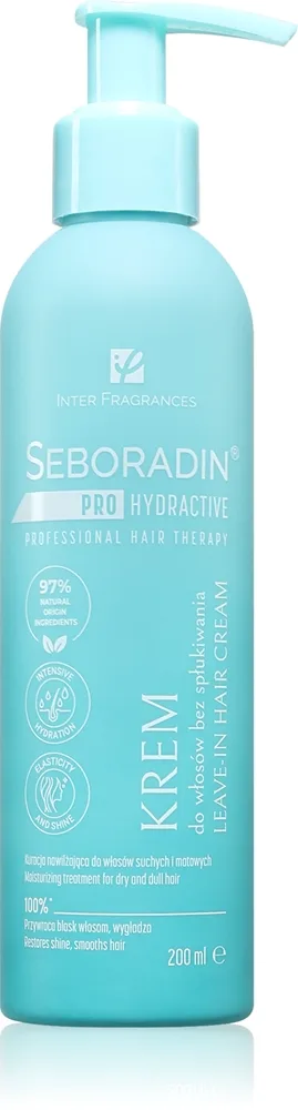Seboradin PRO HYDRACTIVE Leave-In Hair Cream hiuksiin jätettävä voide kuiville hiuksille 200 ml