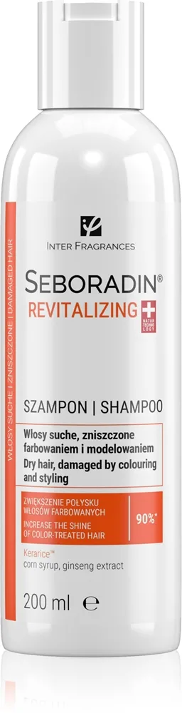 Seboradin Revitalizing elävöittävä shampoo kuiville ja vaurioituneille hiuksille 200 ml