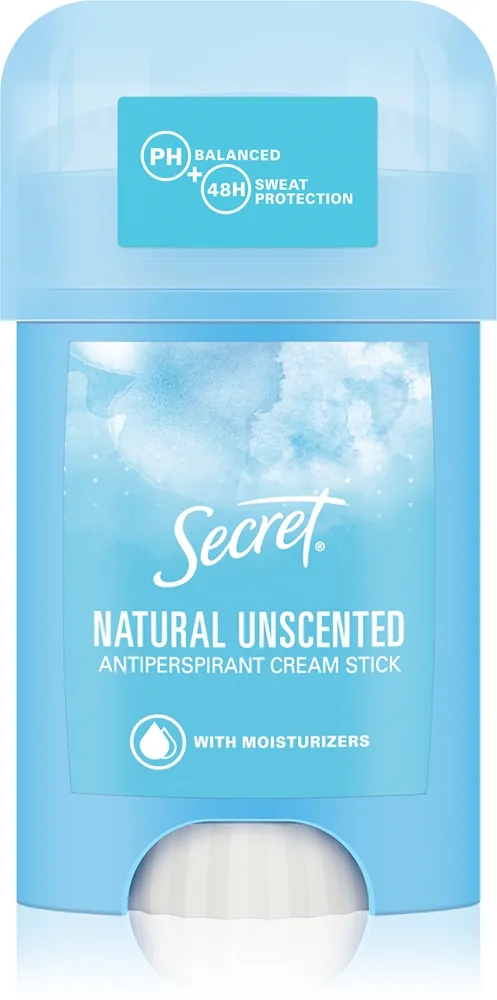 Secret Natural Unscented Antiperspirant Cream Stick Antiperspirant creme Til kvinder 40 ml
