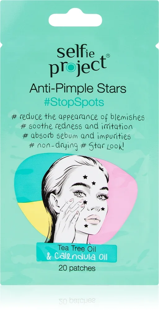 Selfie Project Anti-Pimple Stars Lappar för problematisk hud Med tea tree olja 20 st.