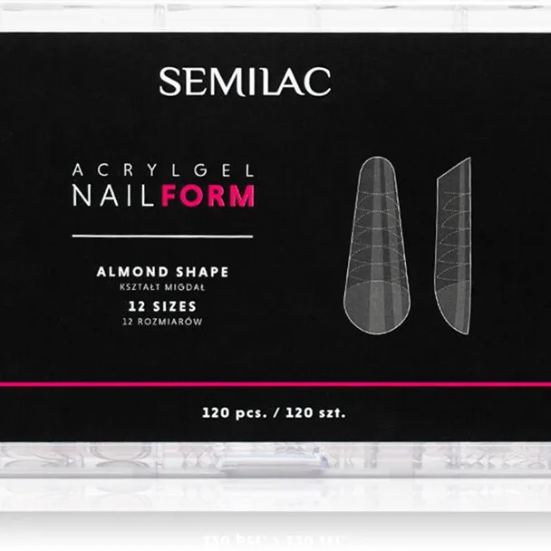 Semilac Accessories Acrylgel Nail Form sabluunat kynsiin koko Almond 120 kpl