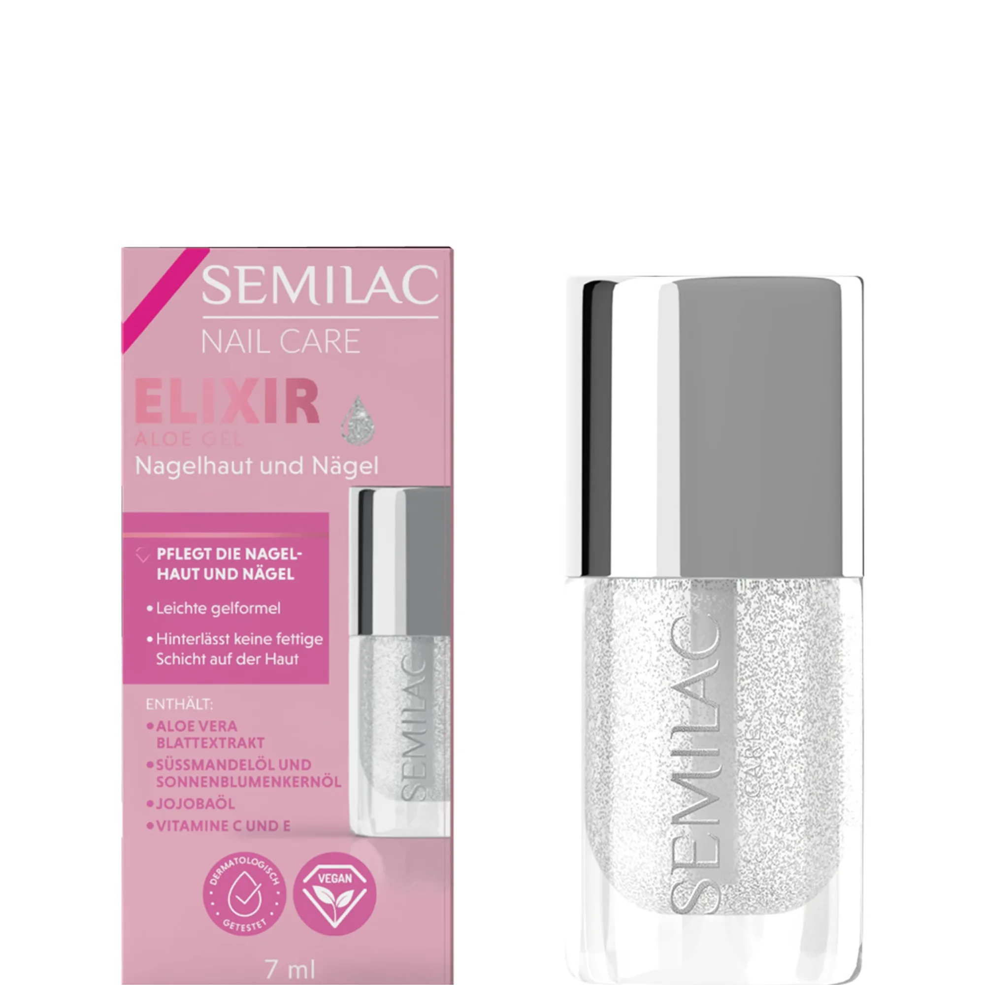 SEMILAC Aloe Gel Elixir for Cuticles and Nails 7 ml