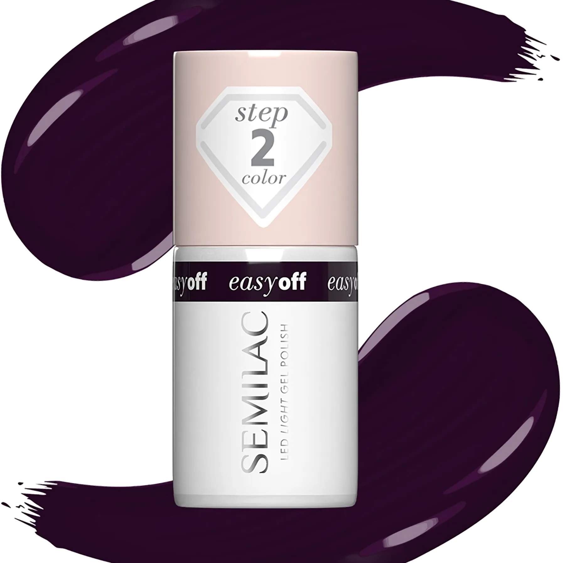 SEMILAC Easy Off LED Light Gel Polish Berry On Top