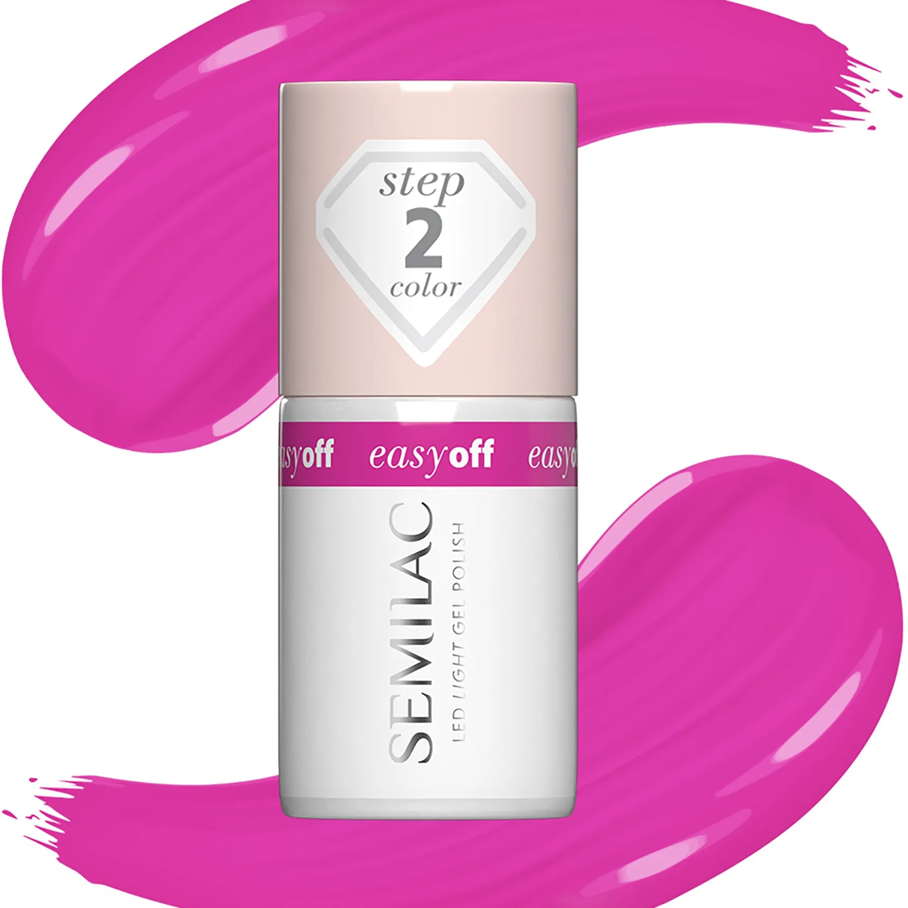 SEMILAC Easy Off LED Light Gel Polish Magenta Crush
