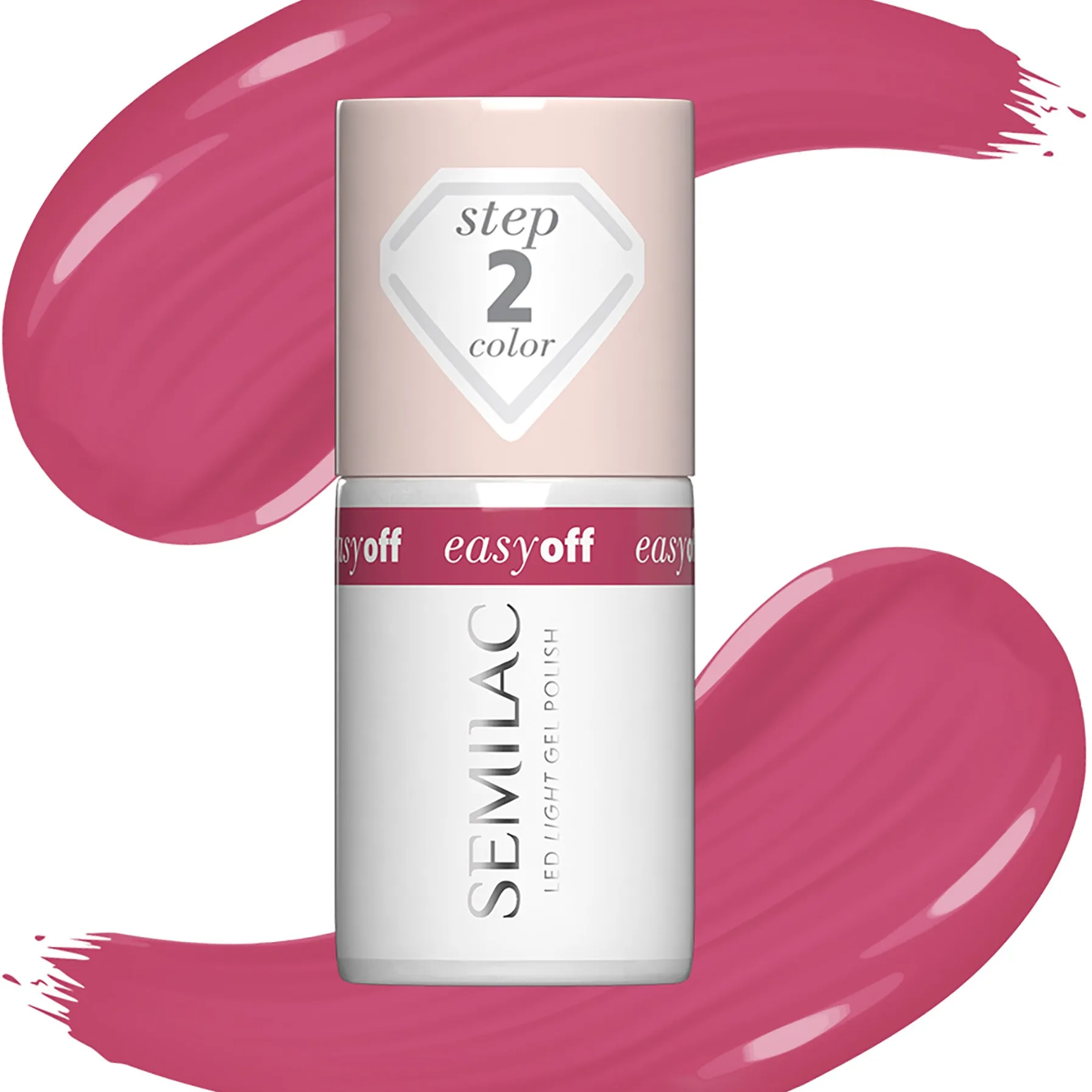 SEMILAC Easy Off LED Light Gel Polish Pink Coral
