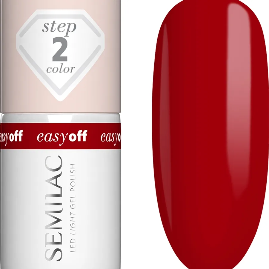 SEMILAC Easy Off LED Light Gel Polish The Red Core