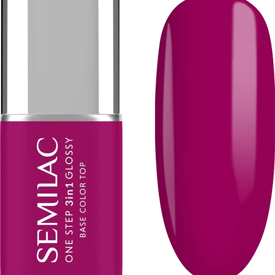 SEMILAC UV Gel Polish One Step 3in1 Glossy S595 Bright Purple