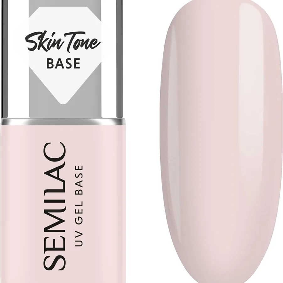 Semilac UV Gel Base Skin Tone Base Dækkende base til gelenegle Skygge Écru 7 ml
