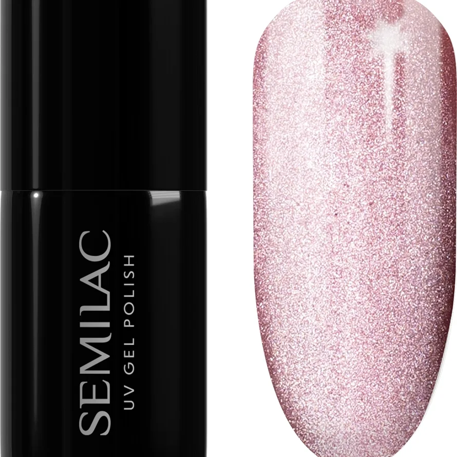 Semilac UV Hybrid Gloss GALA Gel nagellack för UV / LED härdning Skugga 663 Blush Gloss 7 ml
