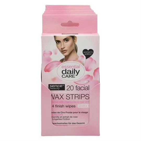 Sence Essential daily Care Hair Removal Wax Strips Sensitive Skinface 30 kpl