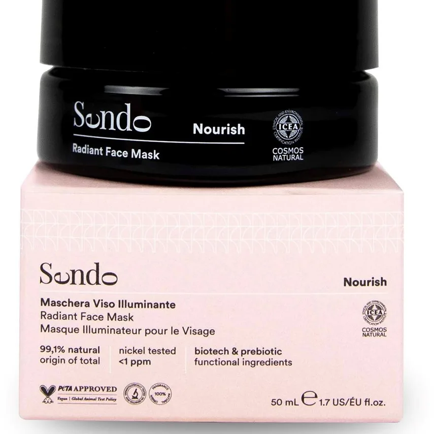 Sendo Nourish Radiant Face Mask Lystergivande mask för ansikte 50 ml