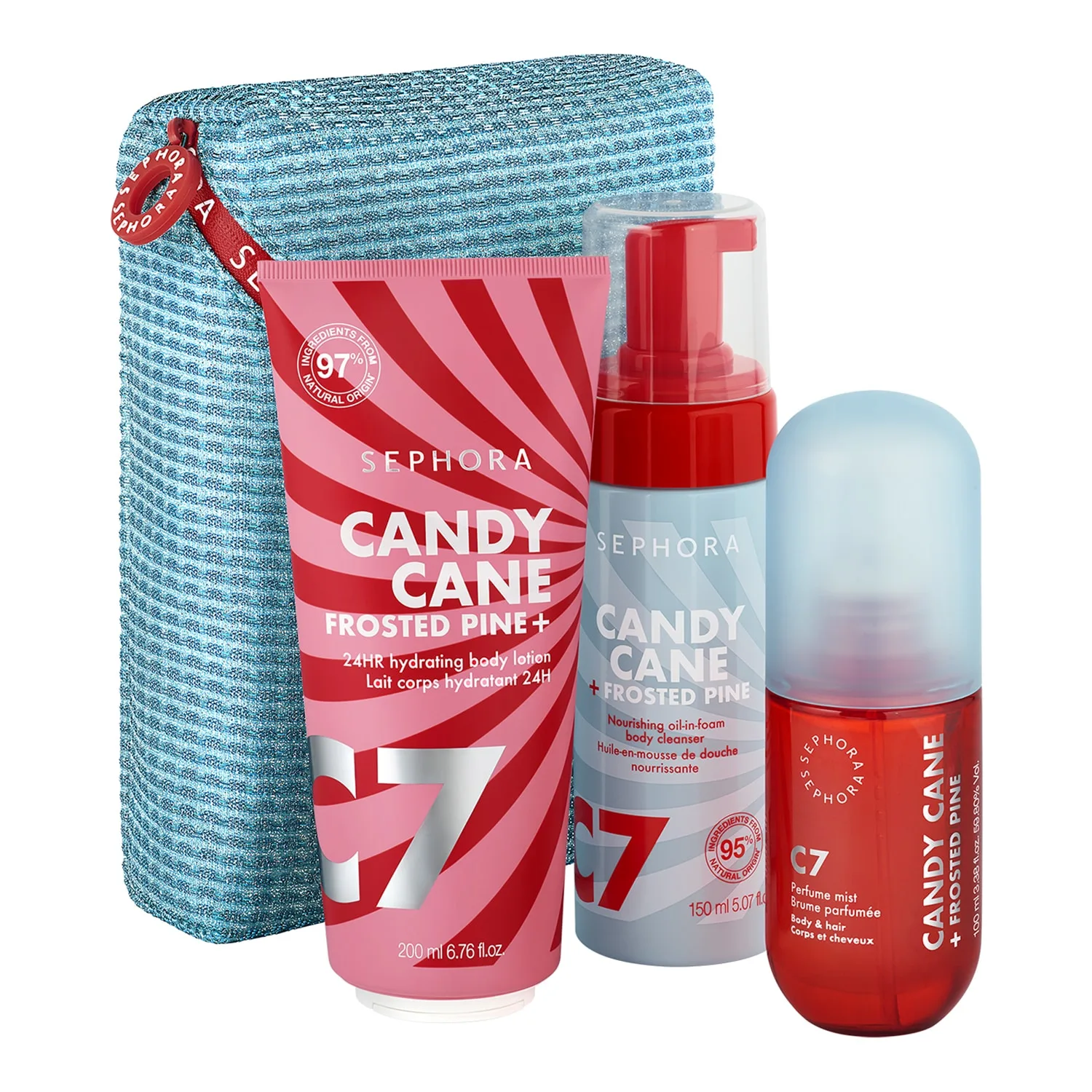Sephora Collection - Candy Cane + Frosted Pine Bath Set - Sæt Med Kropspleje - Cc + Fp Bath & Body Set - 26 Xmas - For Women