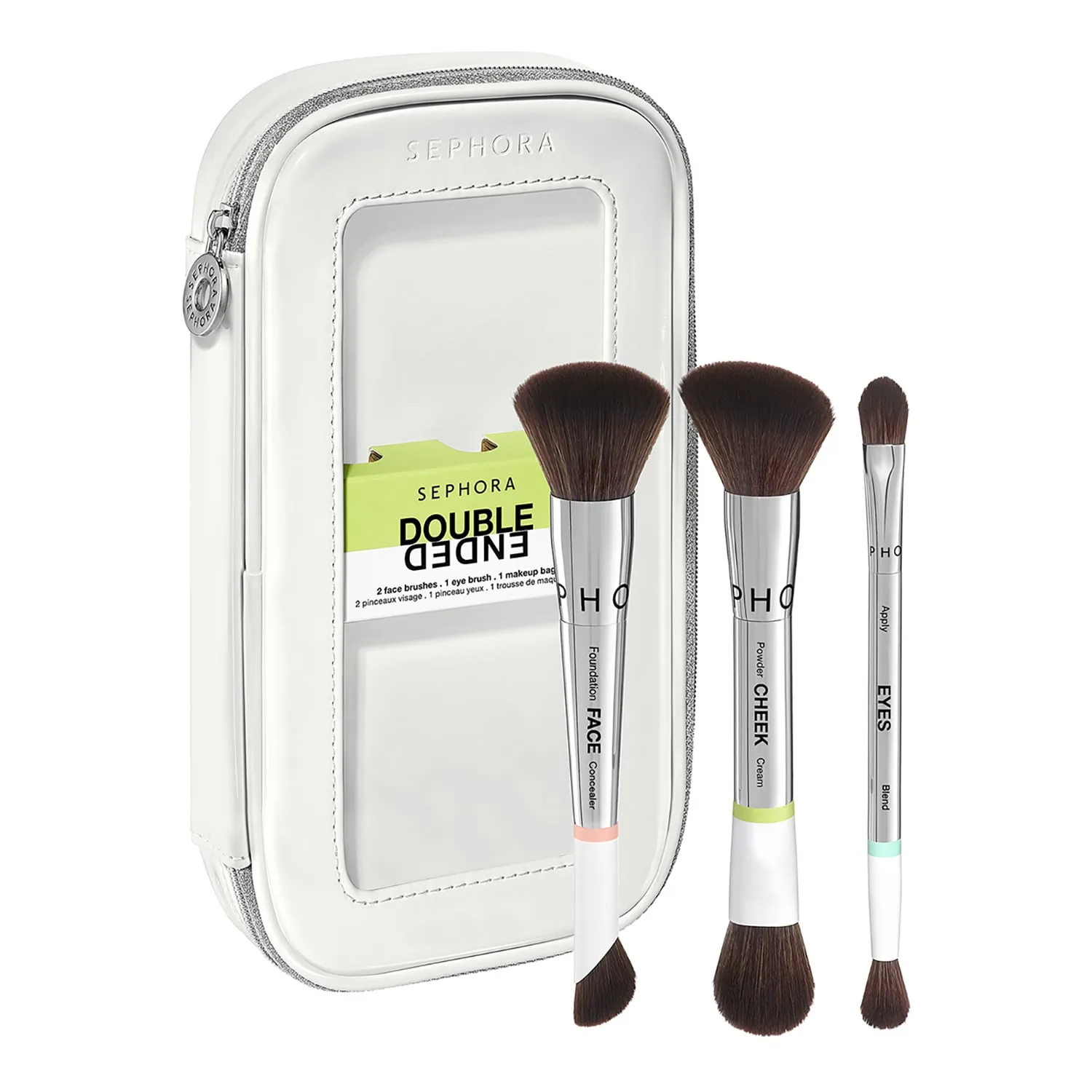 Sephora Collection - Penselsættet Med To Spidser - Penselsæt Til Ansigts- Og Øjenmakeup - Kit Brosses Electriques Double-26 - For Women