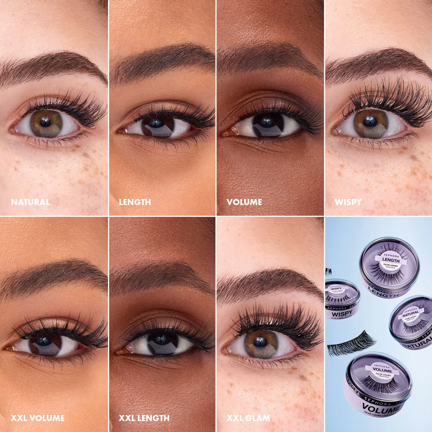 Sephora Collection - Essential False Lashes - Genanvendelige Essentielle Kunstige Øjenvipper - Faux Cils-25 Longueur - For Women