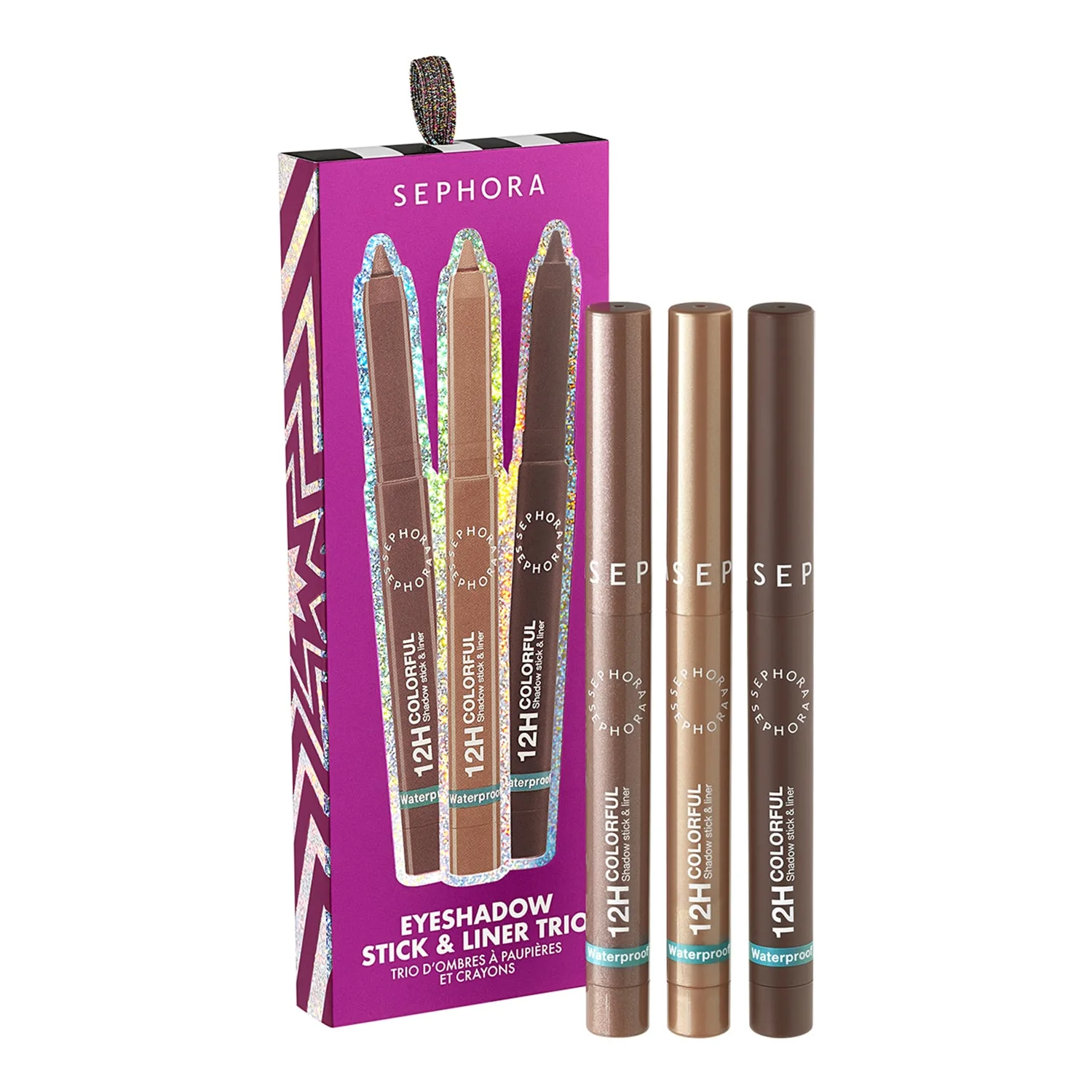 Sephora Collection - Eyeshadow Stick & Liner Trio - Øjenskygge I Stiftformat - Eyeshadow Stick & Liner Trio-26 Xms - For Women