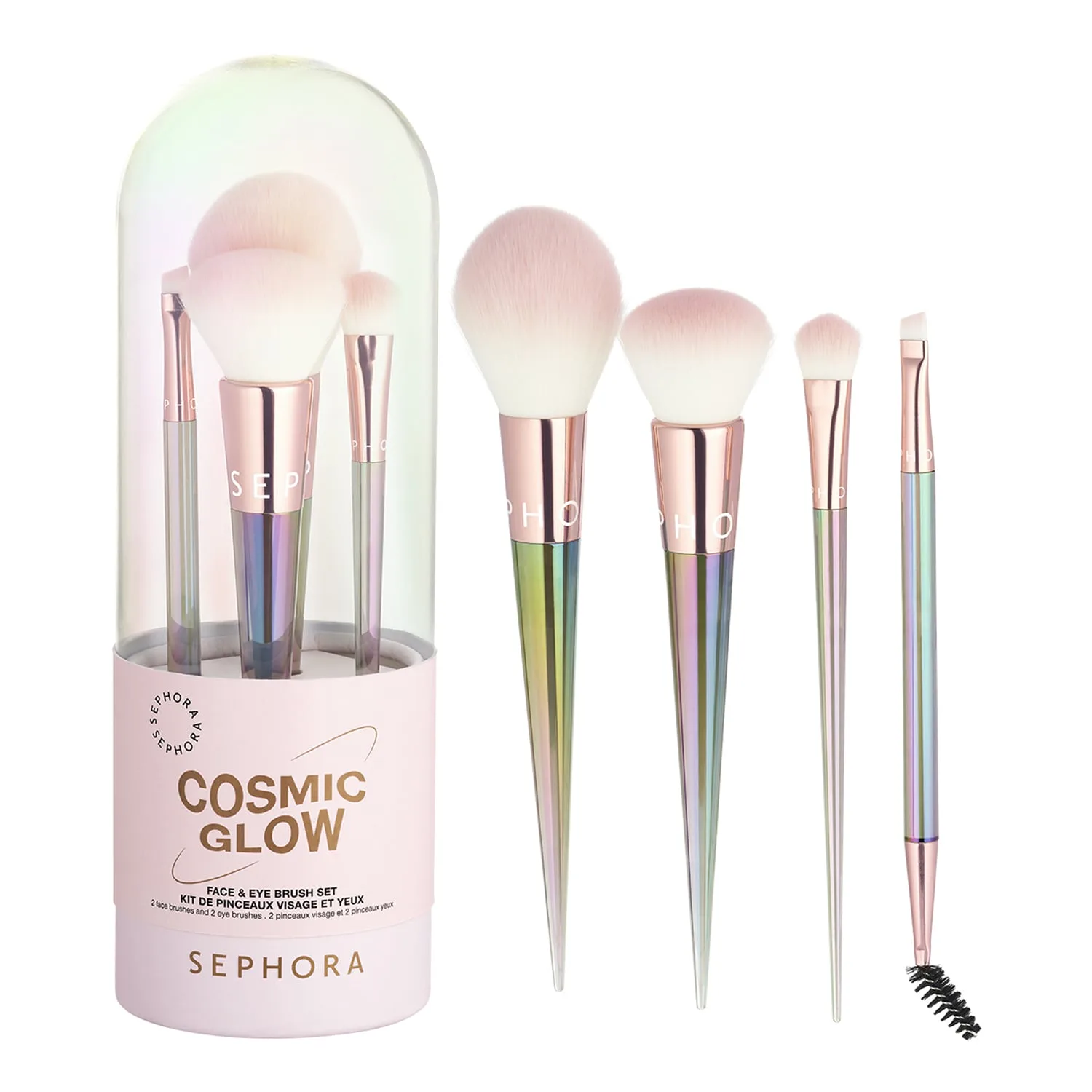 Kit De Pinceaux Visage Et Yeux Cosmic Glow - Ögon- och ansiktsborstset