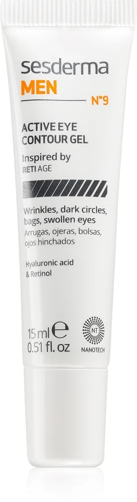 Sesderma Men Active Eye Contour Gel Øjengel til hævelser og mørke rande til mænd 15 ml
