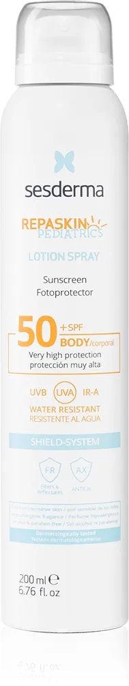 Sesderma Repaskin Pediatrics lasten aurinkosuojasuihke SPF 50+ 200 ml