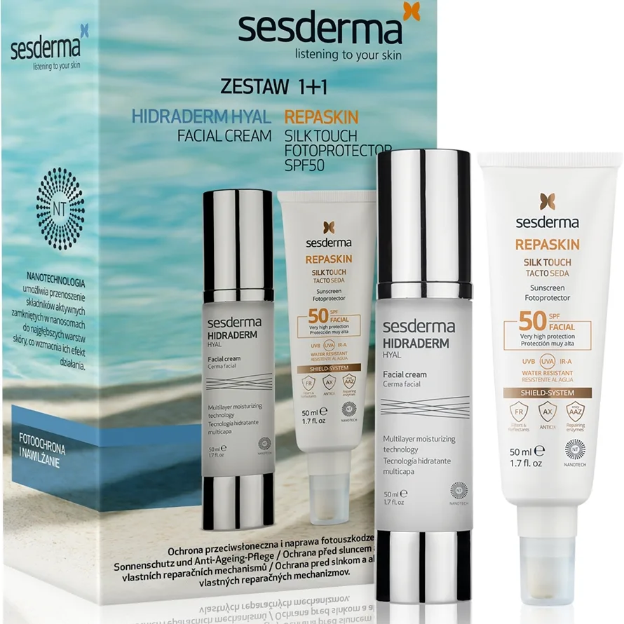 Sesderma Set Hidraderm Hyal+ Repaskin lahjasetti kuivalle ja herkälle iholle