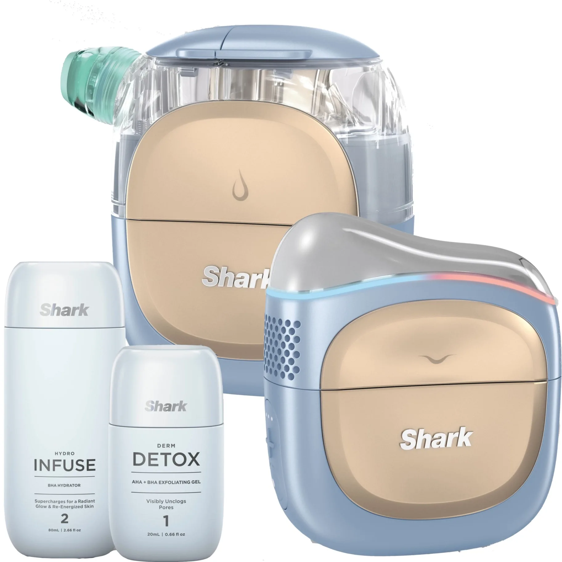 Shark Beauty FacialProGlo + Depuffi Spa Blue