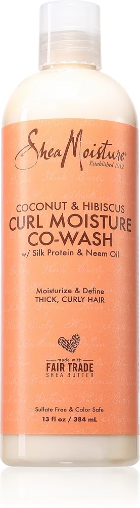 Shea Moisture Coconut & Hibiscus Co-Wash Cleanser syväpuhdistava hoitoaine kiharille hiuksille 384 ml