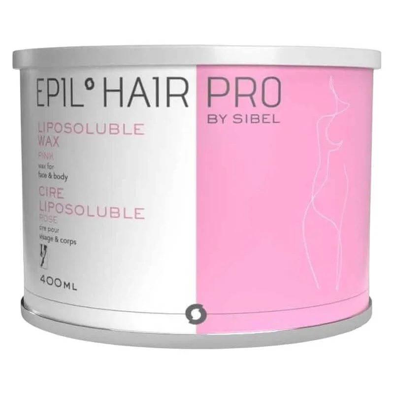 Sibel Epil Hair Pro Warm Liposoluble Wax Pot – Face/Body – Rose (Pink) 400 ml