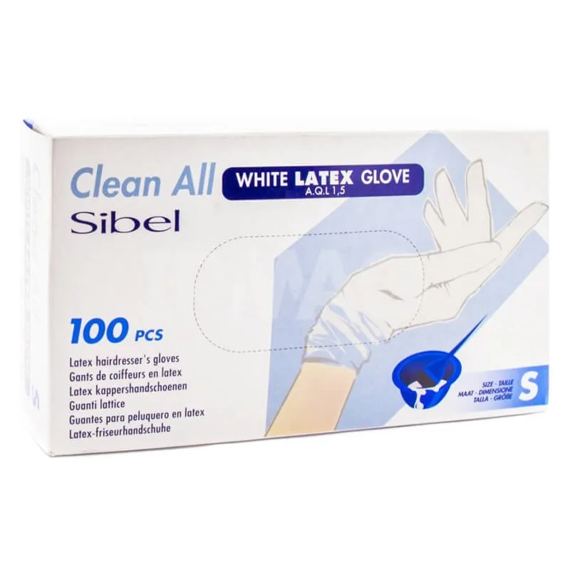 Sibel Hvide Latex Handsker Small Ref. P000257