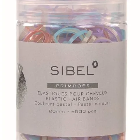 Sibel Primrose Elastic Hair Bands 20mm - Pastel Colours - P000621 500 stk.