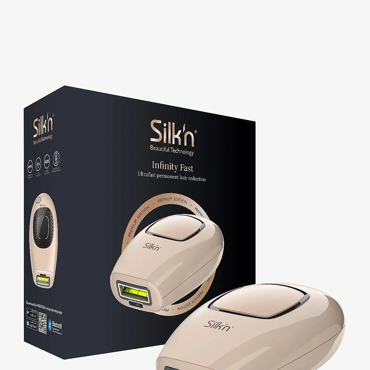 Silk'n Infinity Fast IPL hårfjerner til krop, ansigt, bikiniområde og underarme 600 000 Pulses 1 stk.