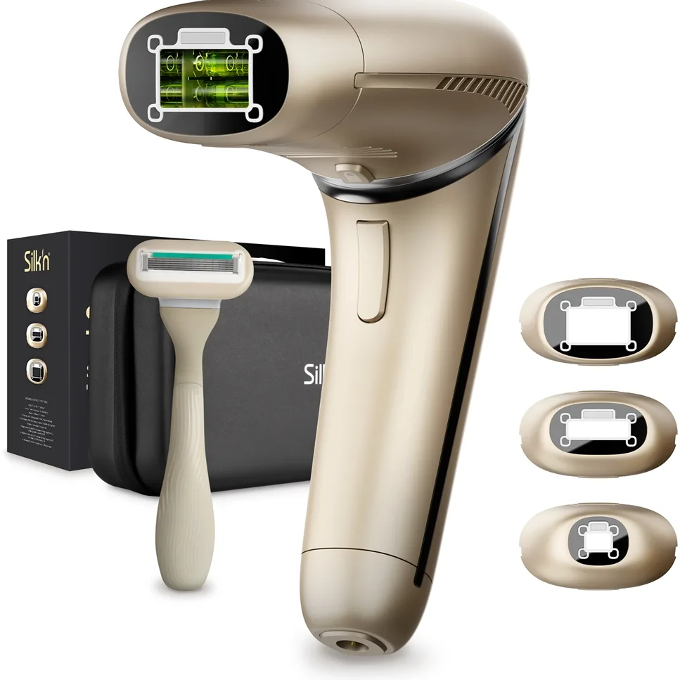 Silk'n Pulsasjonslaser-epilator Silk'n 7 med fleksibelt hode Champagne (600.000 impulser)