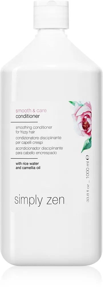 Simply Zen Smooth & Care Conditioner Udglattende balsam Til at behandle kruset hår 1000 ml