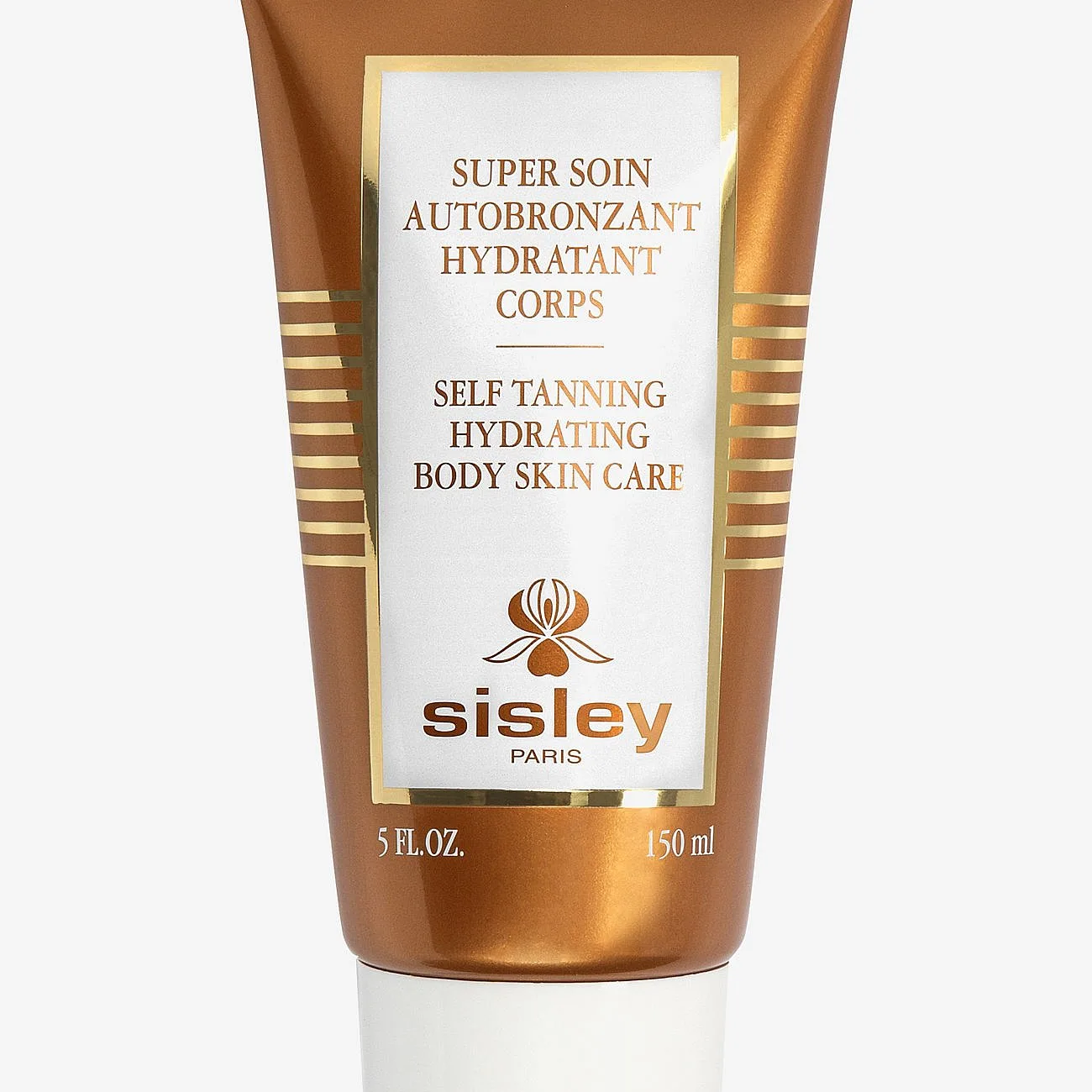 Sisley Super Soin Self Tanning Hydrating Body Skin Care Brun-utan-sol-kroppslotion s aplikační rukavicí 150 ml
