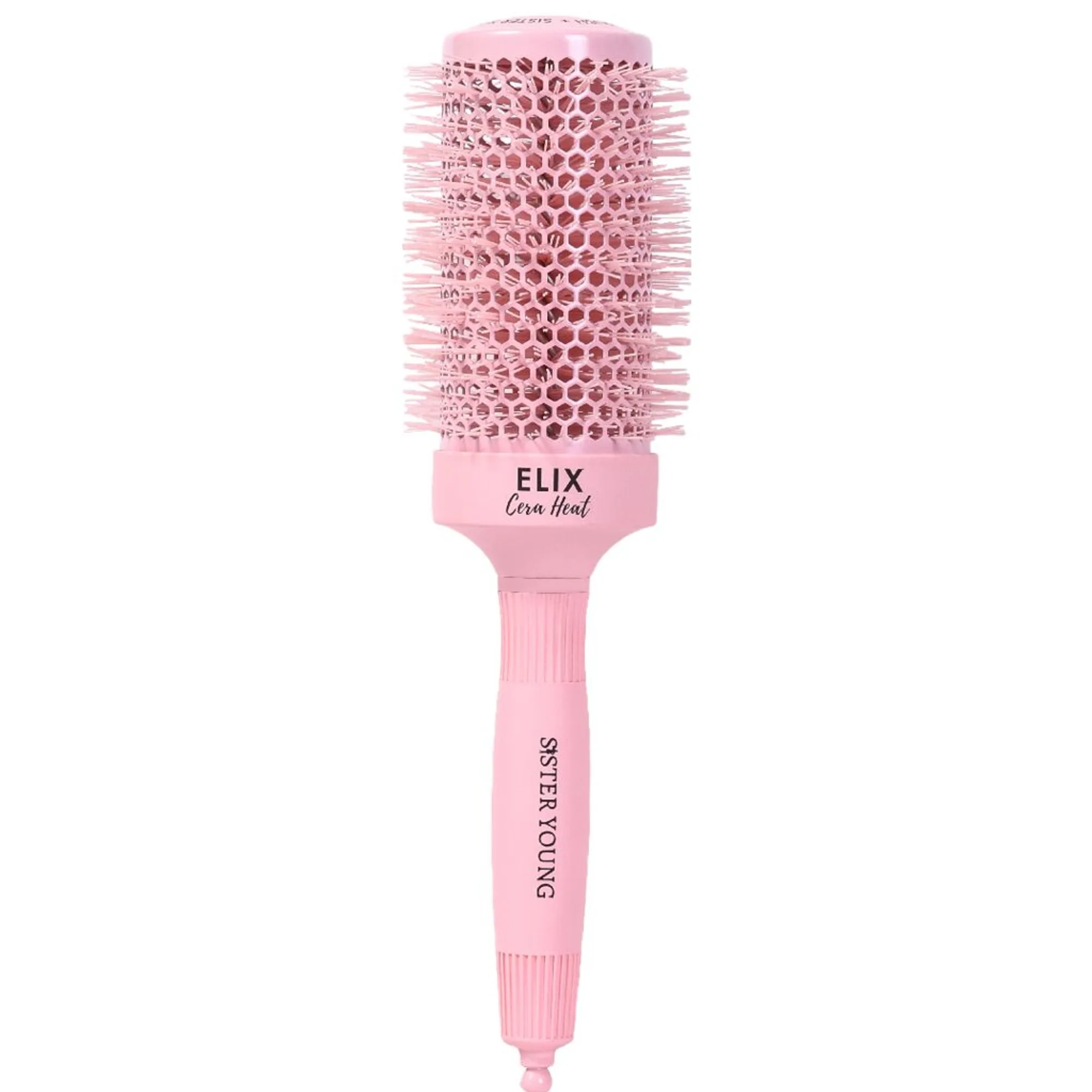 SisterYoung Elix Cera Heat Pink keraaminen pyöreä hiusharja 53 mm