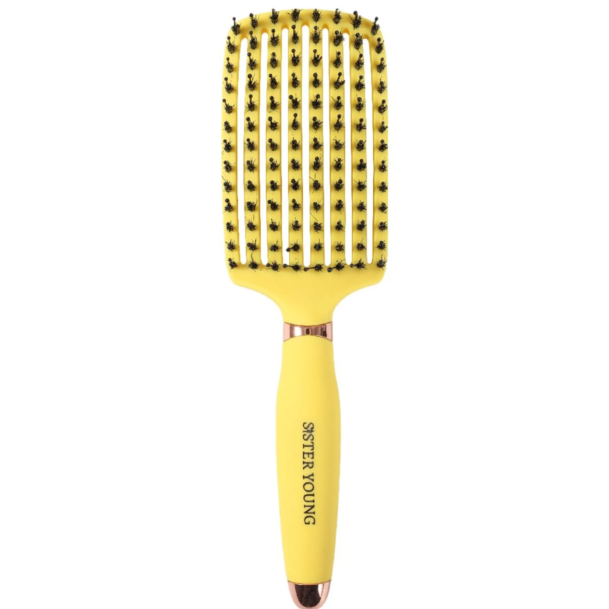 Sister Young OVIA LEMON BV - boar bristle No tangle-børste